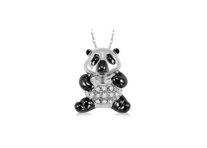 Rhodium Plated | CZ Studded Pendants